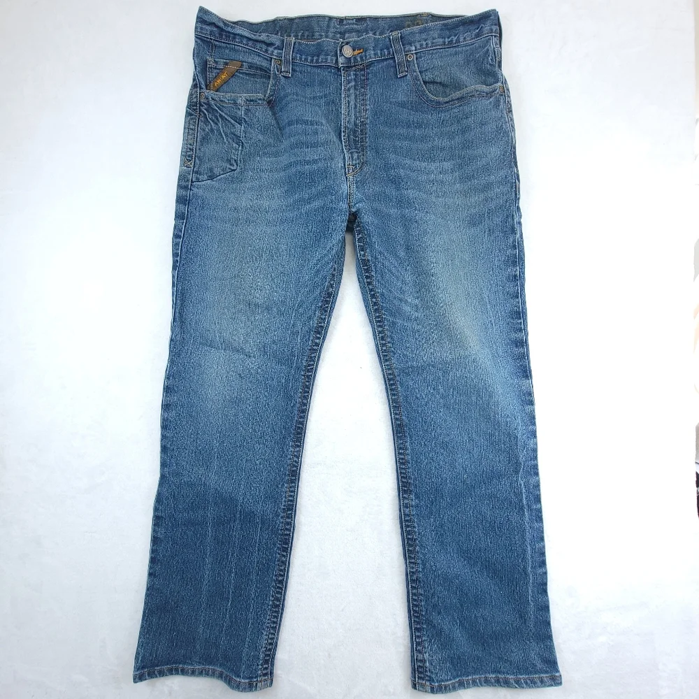 Ariat Mens Jeans Mid Rise Boot Cut Size 40x32 (38x30) Workwear Western Rodeo